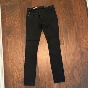 AG Adriano Goldschmied Women's Black the legging super skinny Jeans size 26R